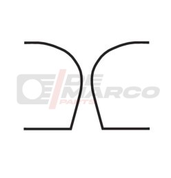 Pair of rear door gaskets for Citroën 2CV