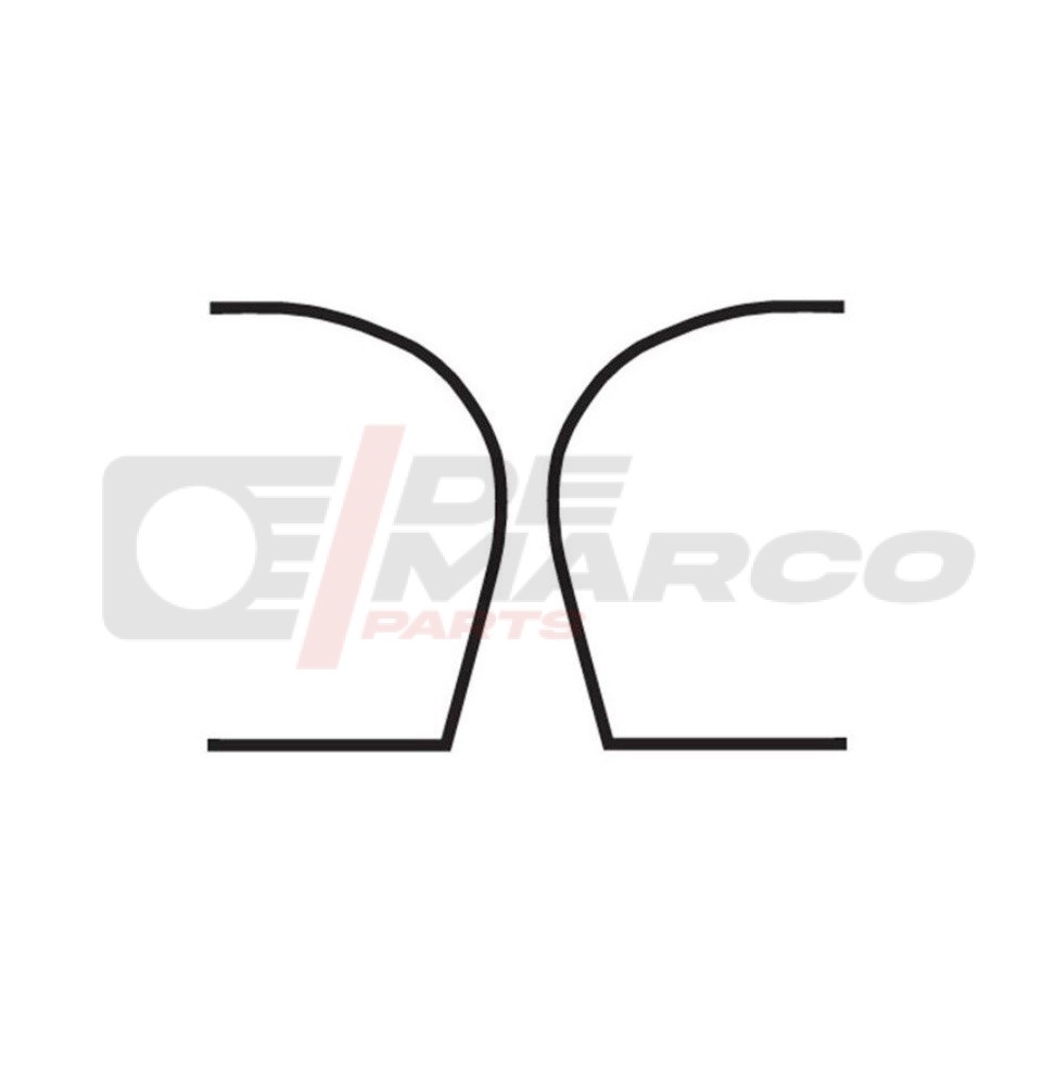 Pair of rear door gaskets for Citroën 2CV