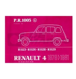 Catalogo ricambi originale Renault PDF R4 845cc e 1108cc