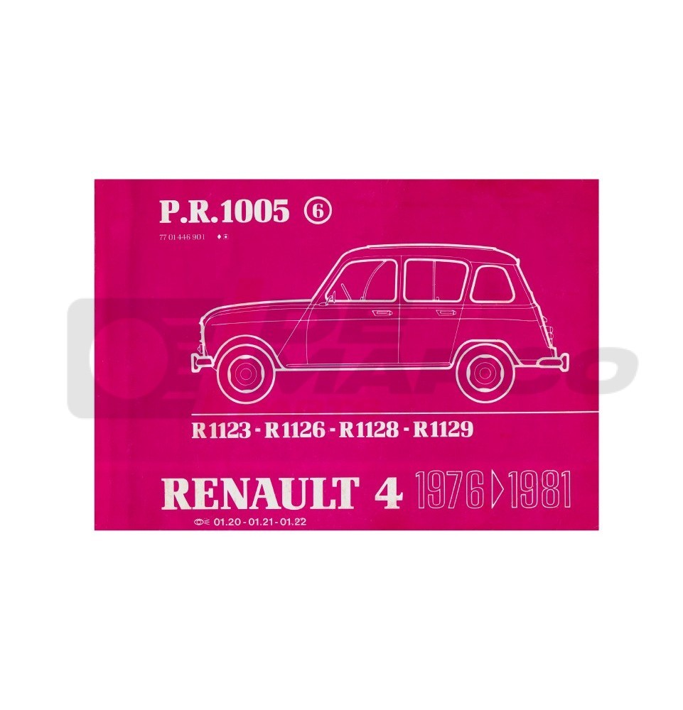 Catalogue de Pièces Détachées Original Renault PDF R4 845cc et 1108cc