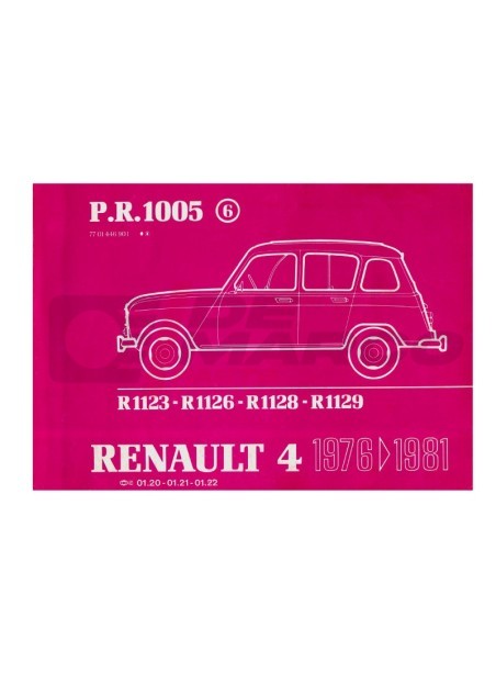 Catalogue de Pièces Détachées Original Renault PDF R4 845cc et 1108cc