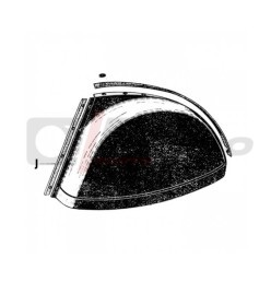 Black vertical gasket for rear fender Citroën 2CV