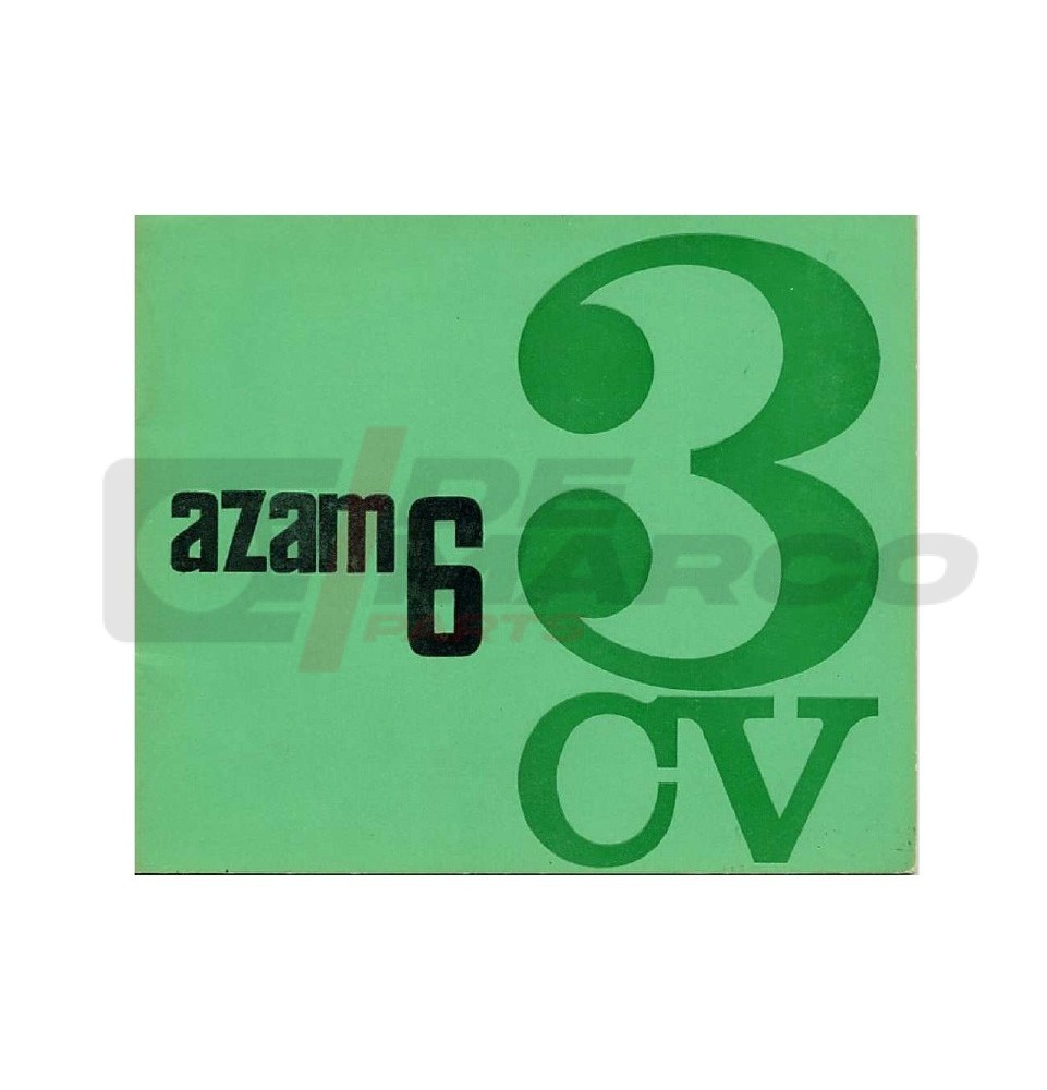 Citroen 3CV AZAM6 Use and Maintenance Manual