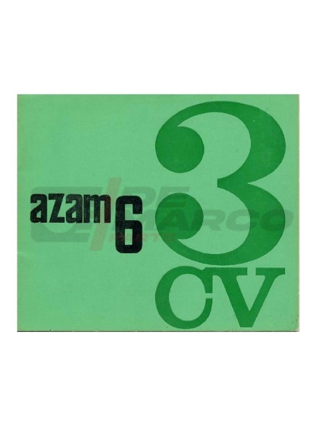 Citroen 3CV AZAM6 Use and Maintenance Manual