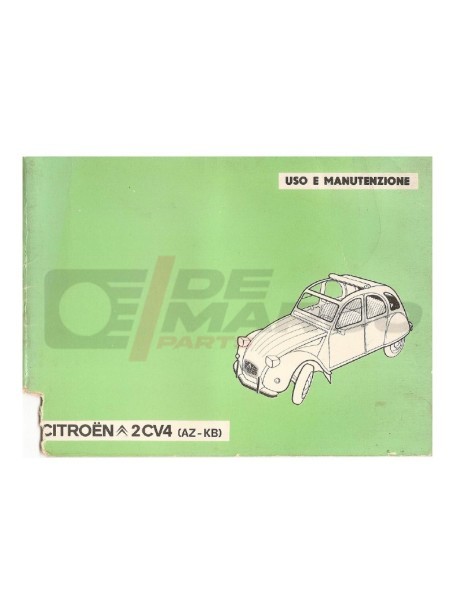 Citroen 2CV4 (AZ-KB) Use and Maintenance Manual