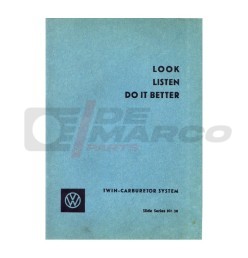 Volkswagen instruction manual for twin-carburetor system