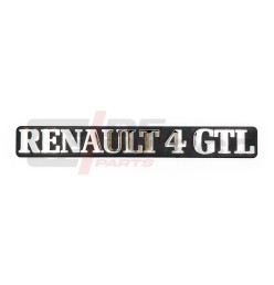 Chrome RENAULT 4 GTL inscription with black plastic base