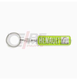 Renault 4L Green Metal Keychain