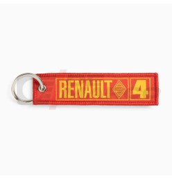 Renault 4L red cotton key ring