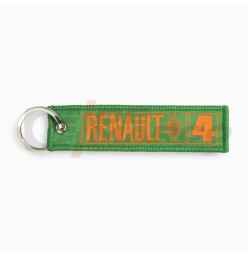 Renault 4L green key ring in cotton, fabric