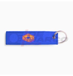 Renault 4L blue cotton key ring, fabric