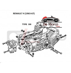 Support de boîte de vitesses Renault 4 de 1961 à 1967